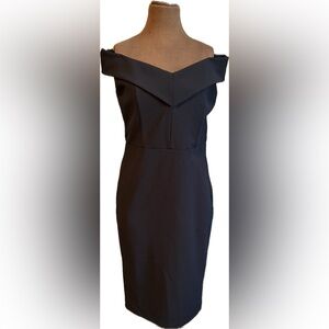 Rockabilly Black Off-Shoulder Dress